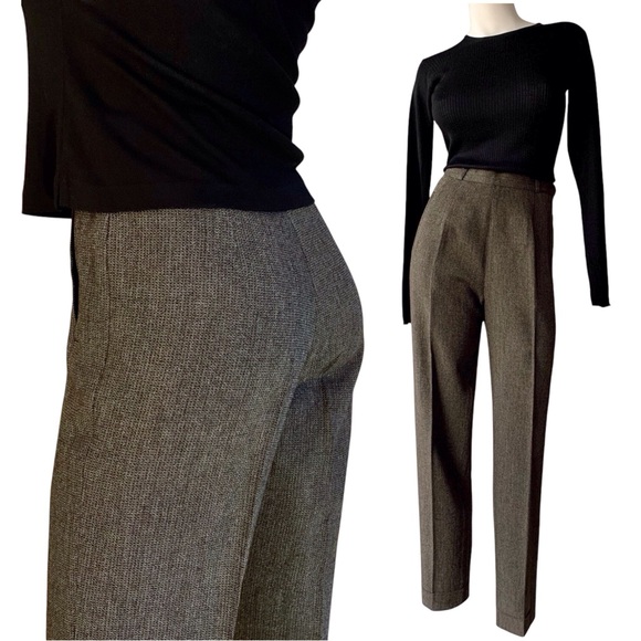 French designer Cinoche high-waisted split hem pleated trousers FR 38_US 4 - Picture 1 of 11